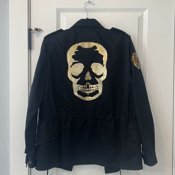 Zadig and Voltaire Kayak Mili Skull Black Jacket Sz US6, FR38 EUC - Picture 11 of 13